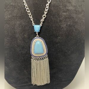 Retro Faux Peacock Tassel Fashion Necklace